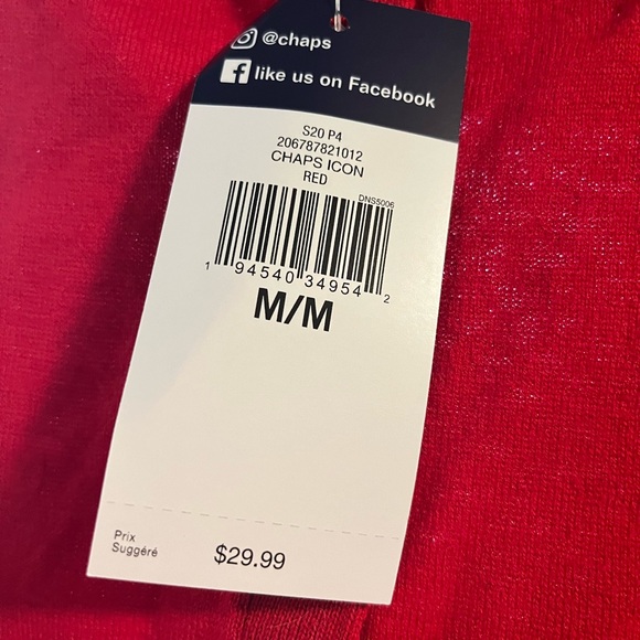 Chaps red light cardigan 3/4 sleeve length - Picture 7 of 7